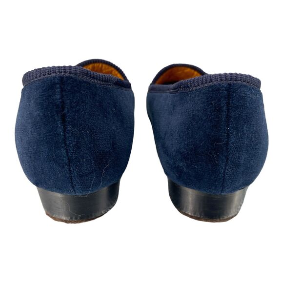 BERK Blue Velvet Embroidered CROWN “G” Loafers Slippers - UK 6 / US 8.5 - Picture 4 of 7